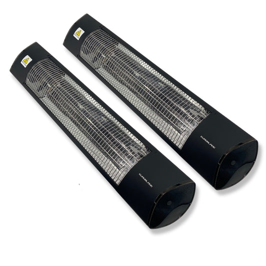 2 Pack Euroblade™ XT Series IP55 MAXI 2000W Carbon Infrared Heater