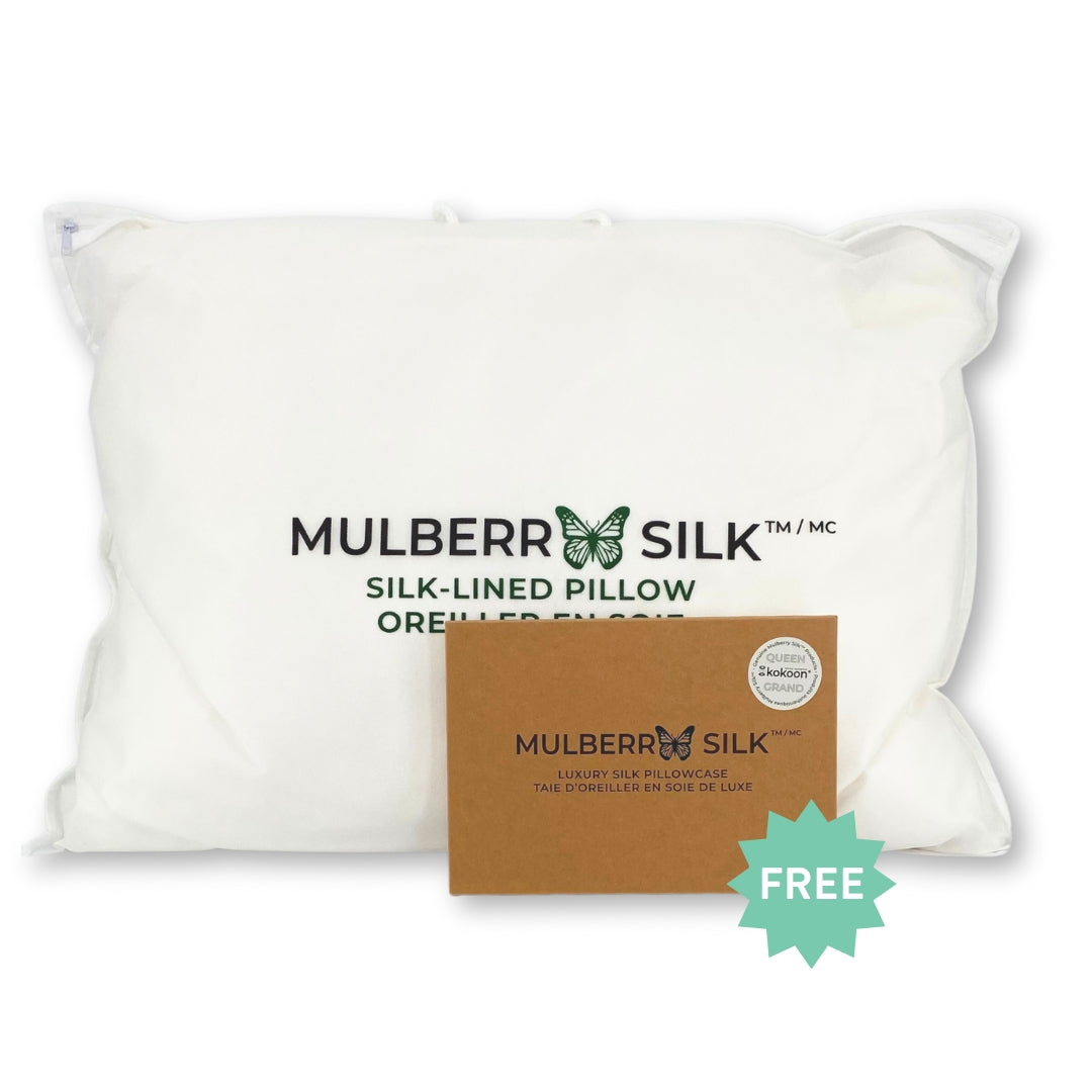 Mulberry Silk Perfect Pillow + FREE 16MM (Momme) Silk Pillow Slip
